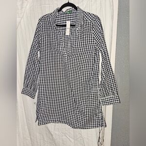 Black and White Checkered Women's Top